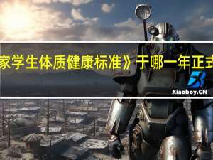 《国家学生体质健康标准》于哪一年正式颁布实施