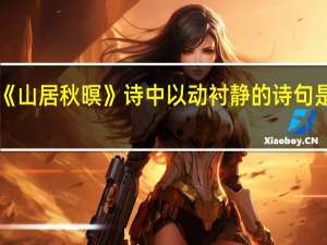 《山居秋暝》诗中以动衬静的诗句是什么