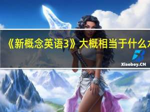 《新概念英语3》大概相当于什么水平