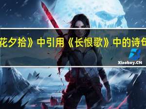 《朝花夕拾》中引用《长恨歌》中的诗句是哪一句