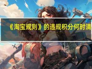 《淘宝规则》的违规积分何时清零（淘宝规则的违规积分如何清零）