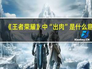 《王者荣耀》中“出肉”是什么意思