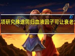 《自然》三项研究殊途同归 血液因子可让衰老大脑“逆转时光”