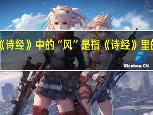 《诗经》中的“风”是指《诗经》里的什么