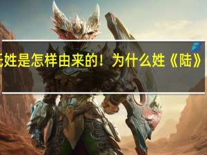 《陆》氏姓是怎样由来的！为什么姓《陆》的人这么少啊