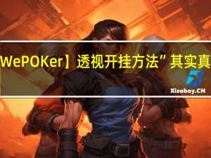 【WePOKer】透视开挂方法”其实真的有挂