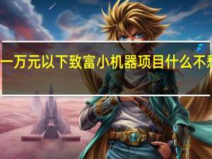 一万元以下致富小机器项目什么不愁销路
