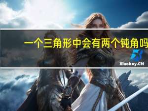 一个三角形中会有两个钝角吗