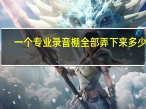 一个专业录音棚全部弄下来多少钱（录音棚去一次用多少钱）