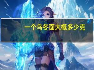 一个乌冬面大概多少克