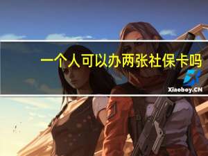一个人可以办两张社保卡吗