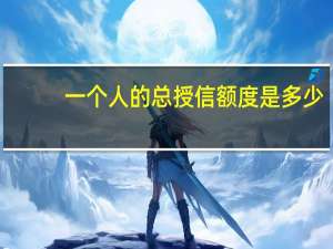 一个人的总授信额度是多少