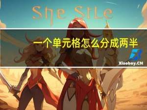 一个单元格怎么分成两半