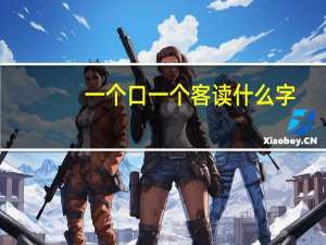 一个口一个客读什么字（一个口一个客念什么字）