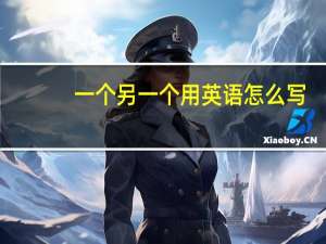 一个 另一个用英语怎么写