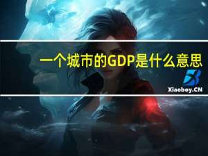 一个城市的GDP是什么意思