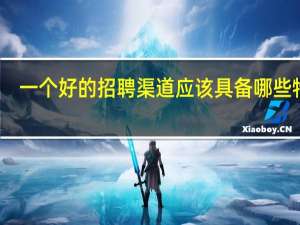 一个好的招聘渠道应该具备哪些特征（招聘的渠道有哪些这些渠道各有什么优缺点）