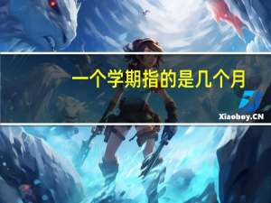 一个学期指的是几个月