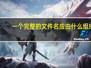 一个完整的文件名应由什么组成