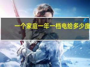 一个家庭一年一档电给多少度