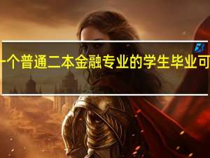 一个普通二本金融专业的学生毕业可以做啥