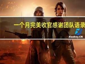 一个月完美收官感谢团队语录