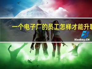 一个电子厂的员工怎样才能升职