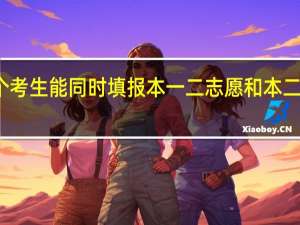 一个考生能同时填报本一二志愿和本二一志愿吗