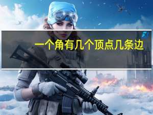 一个角有几个顶点几条边