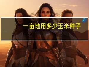 一亩地用多少玉米种子