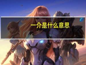 一介是什么意思