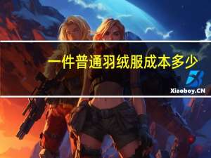 一件普通羽绒服成本多少