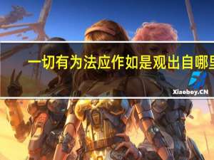 一切有为法应作如是观出自哪里（一切有为法应作如是观）