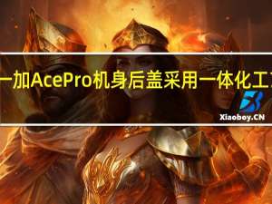 一加AcePro机身后盖采用一体化工艺设计