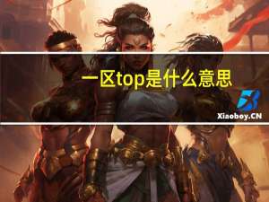 一区top是什么意思