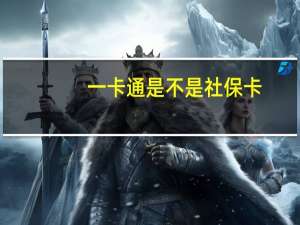 一卡通是不是社保卡