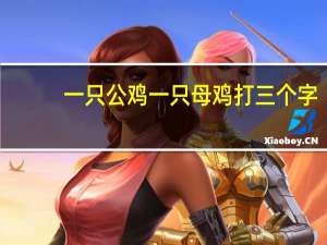 一只公鸡一只母鸡打三个字（一只公鸡和一只母鸡 猜三个字）