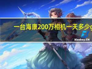 一台海康200万相机一天多少g？
