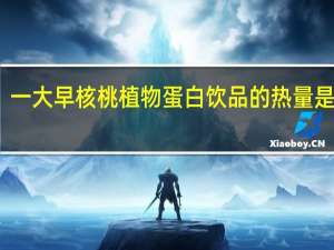 一大早 核桃植物蛋白饮品的热量是多少