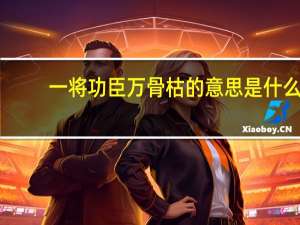 一将功臣万骨枯的意思是什么
