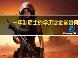 一年制硕士的学历含金量如何