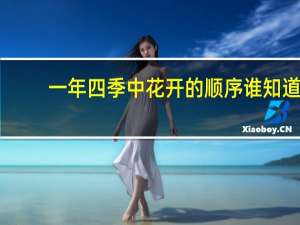 一年四季中花开的顺序谁知道