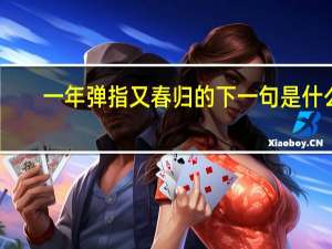 一年弹指又春归的下一句是什么