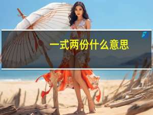 一式两份什么意思