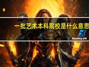 一批艺术本科院校是什么意思