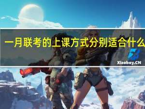 一月联考的上课方式分别适合什么人群