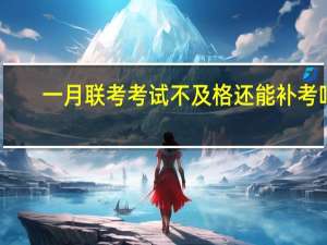 一月联考考试不及格还能补考吗