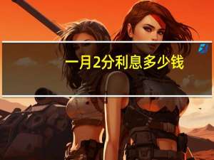 一月2分利息多少钱