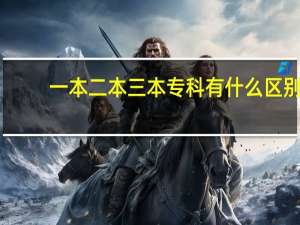 一本二本三本专科有什么区别
