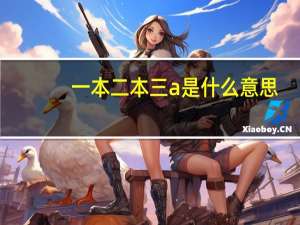一本二本三a是什么意思